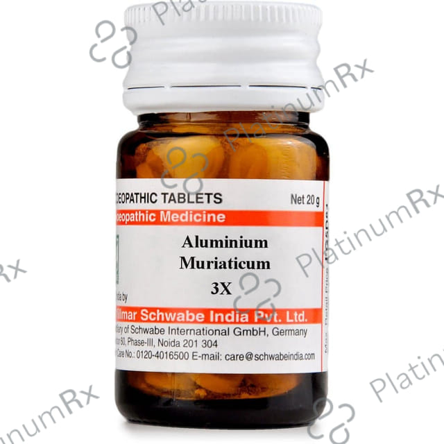Dr Willmar Schwabe India Aluminium Muriaticum Trituration Tablet 3X