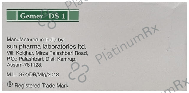 Gemer DS 1/1000mg Tablet PR 15s