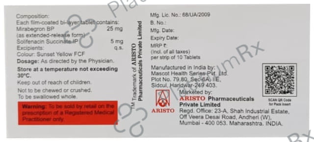 Urihold S 25mg Tablet 10s