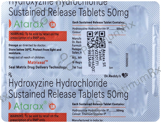Atarax 50mg SR Tablet 15s