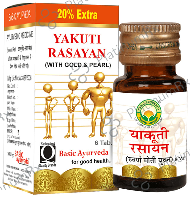 Basic Ayurveda Yakuti Rasayan (with Gold & Pearl) 6 tablets