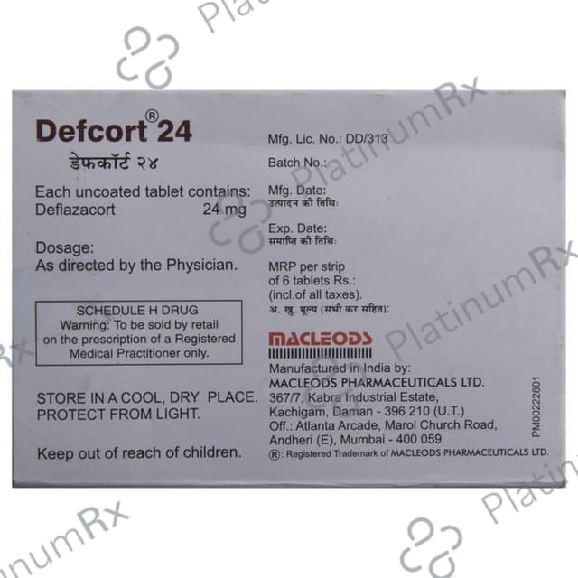 Defcort 24mg Tablet 6s