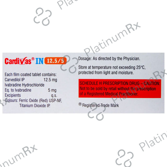 Cardivas IN 12.5/5mg Tablet 10s
