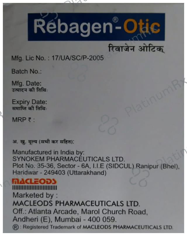 Rebagen Otic Capsule 10s