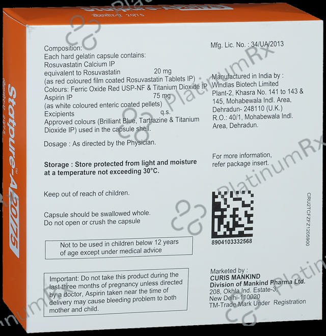 Statpure A 20/75mg Capsule 15s