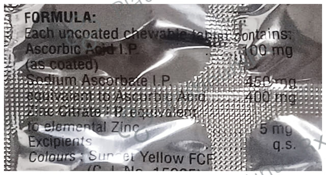 Zascor 400/5mg Lemon & Honey Chewable Tablet 15s