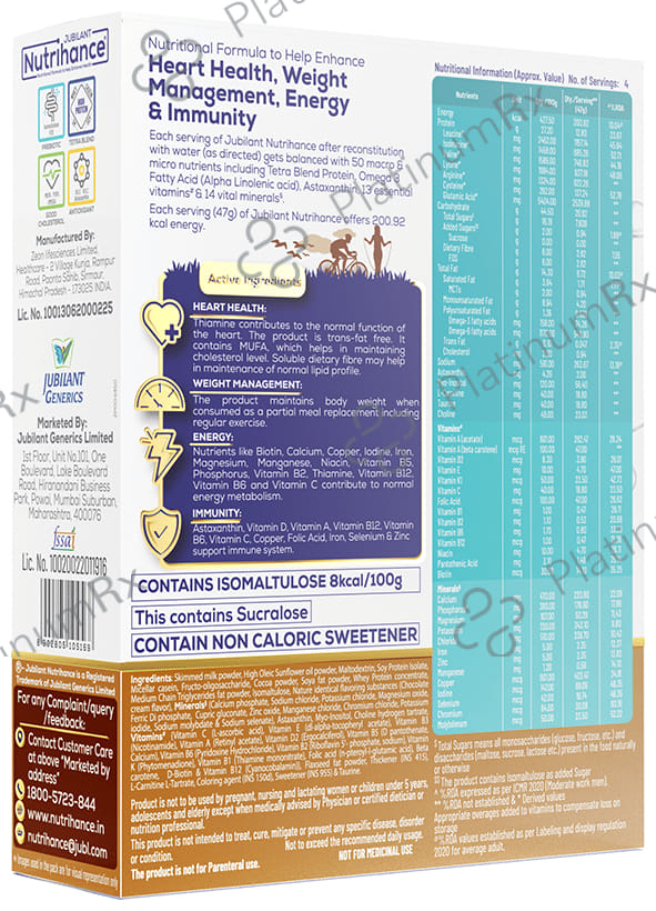 Jubilant Nutrihance Flavour Chocolate Powder 200gm
