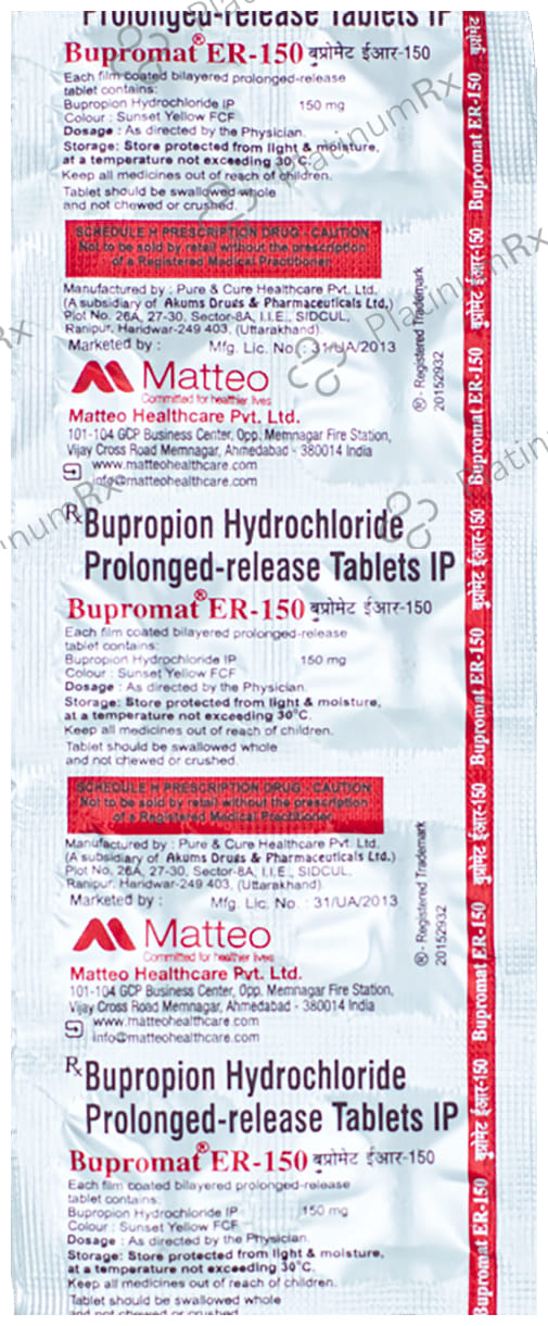 Bupromat 150mg Tablet ER 10s