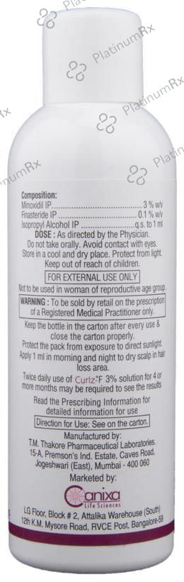 Curlz F 3% Topical Solution 60ml