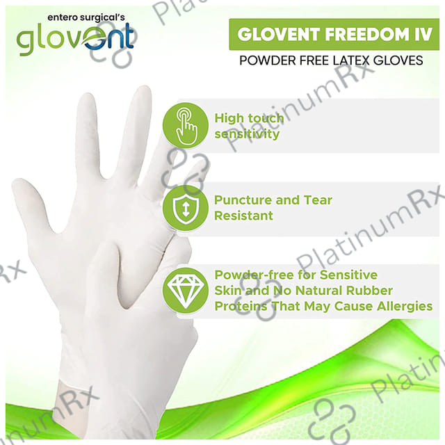 Glovent Examination Glove Medium Latex Powder Free