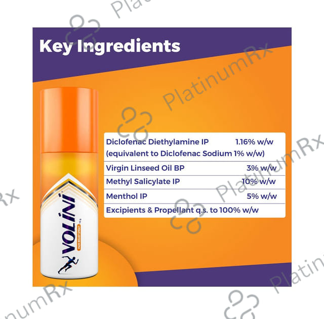 Volini Spray 15gm with Volini Pain Relief Gel 4gM Free