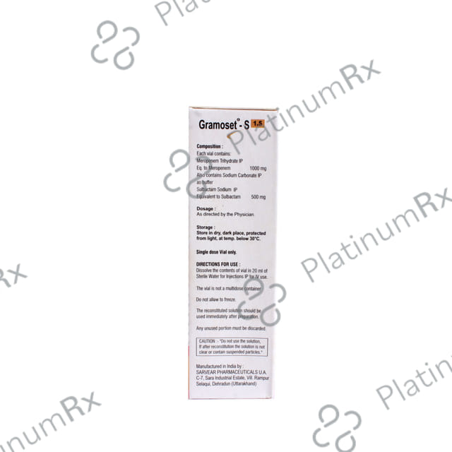 Gramoset S 1000mg/500mg Injection