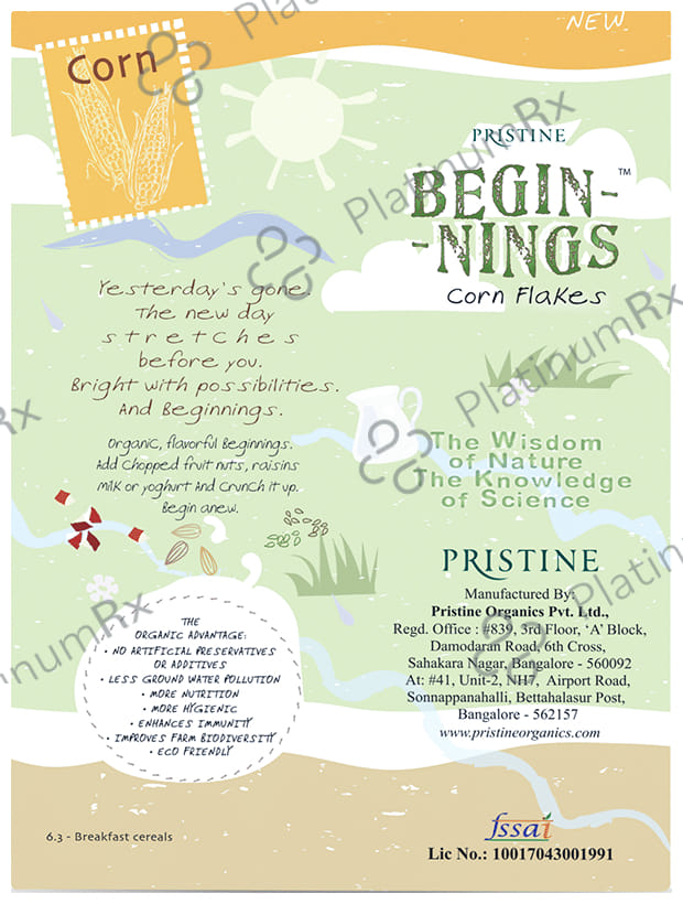 Pristine Beginnings Corn Flakes 300 gm