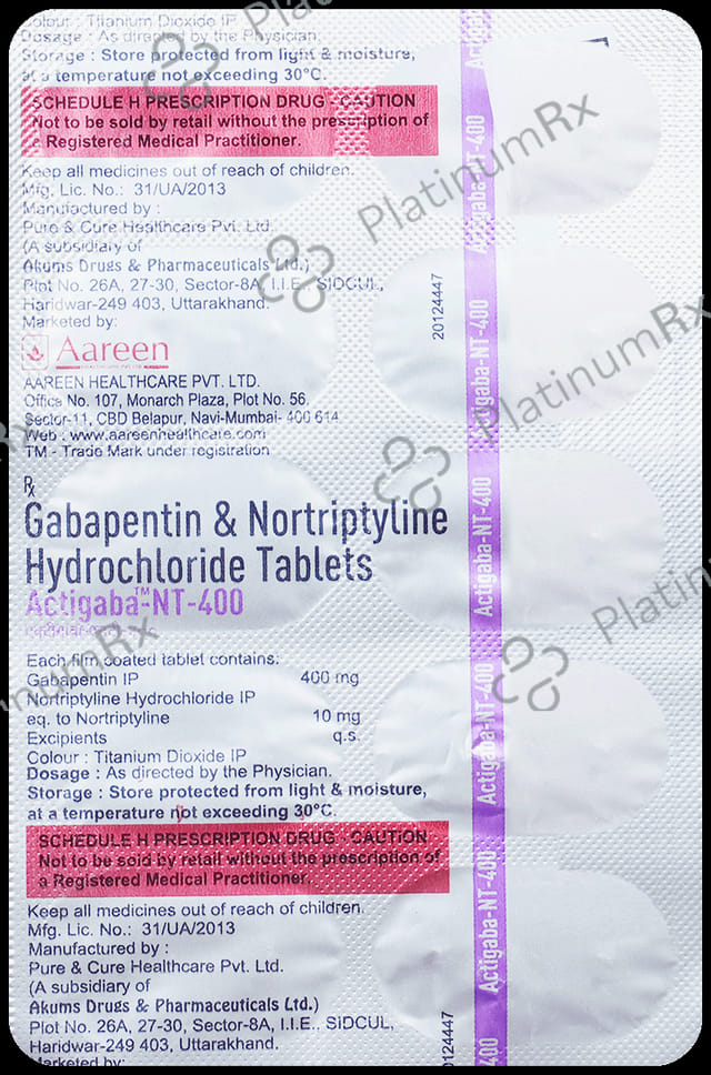 Actigaba NT 400/10mg Tablet 10s