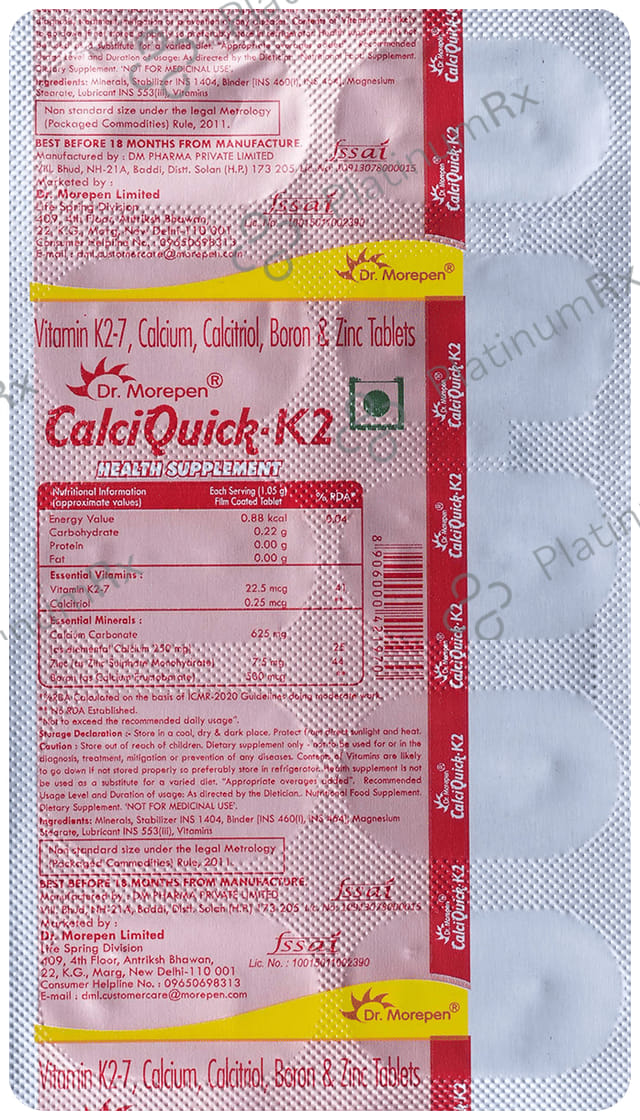 Calciquick K2 Tablet 10s