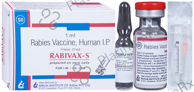 Rabivax S Vaccine 2.5IU Injection 1ml