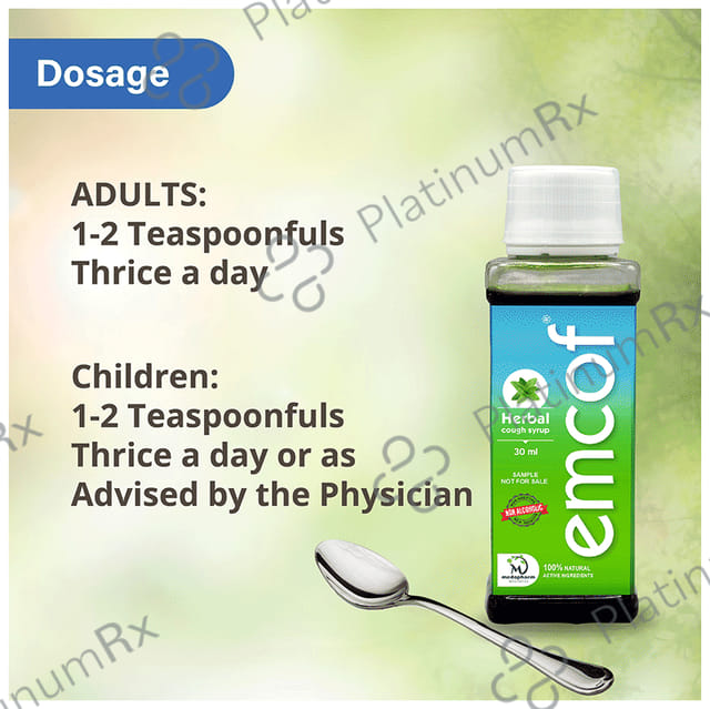 Medopharm Wellness Emcof Herbal Cough Syrup for All Types of Cough & Cold