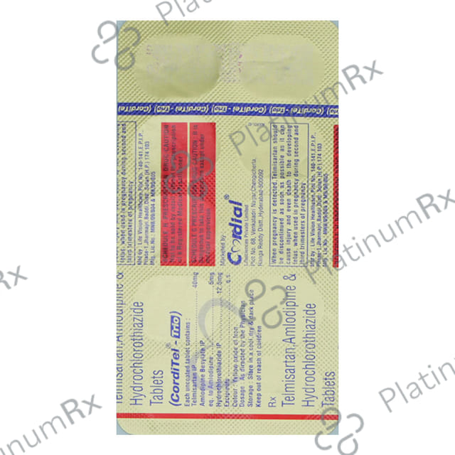 Corditel Trio 40mg/5mg/12.5mg Tablet