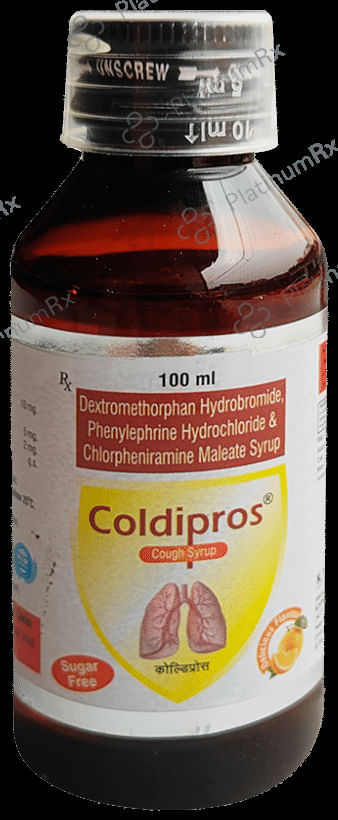 Coldipros Cough Syrup Delicious Flavoured Sugar Free