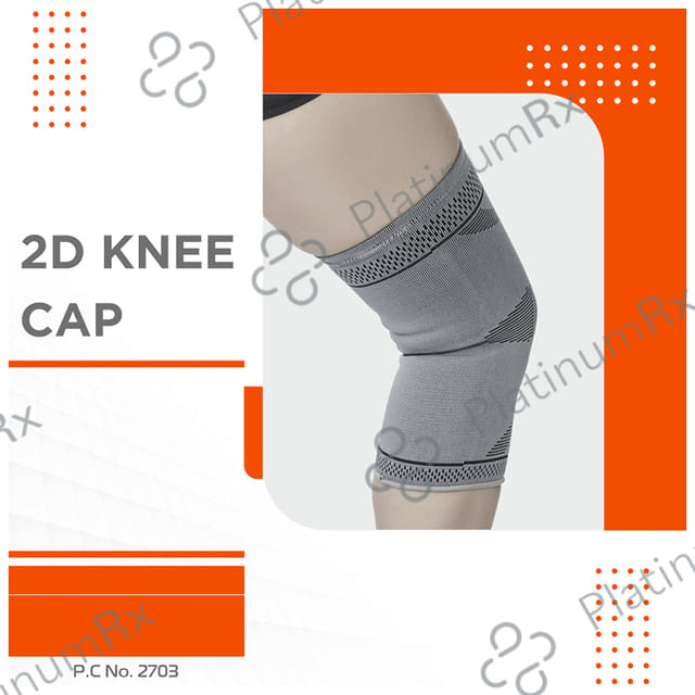 Vissco Stretchable 2D Knee Cap, Knee Support for Pain Relief and Injury in Pair Medium