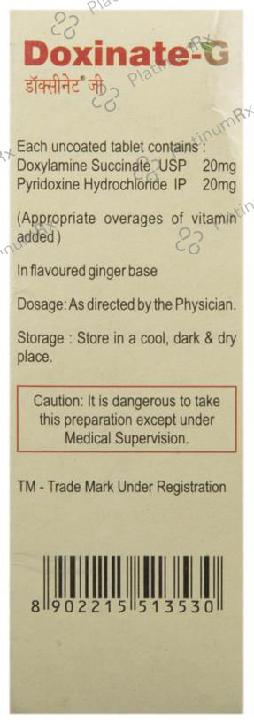 Doxinate G 20/20mg Tablet 10s