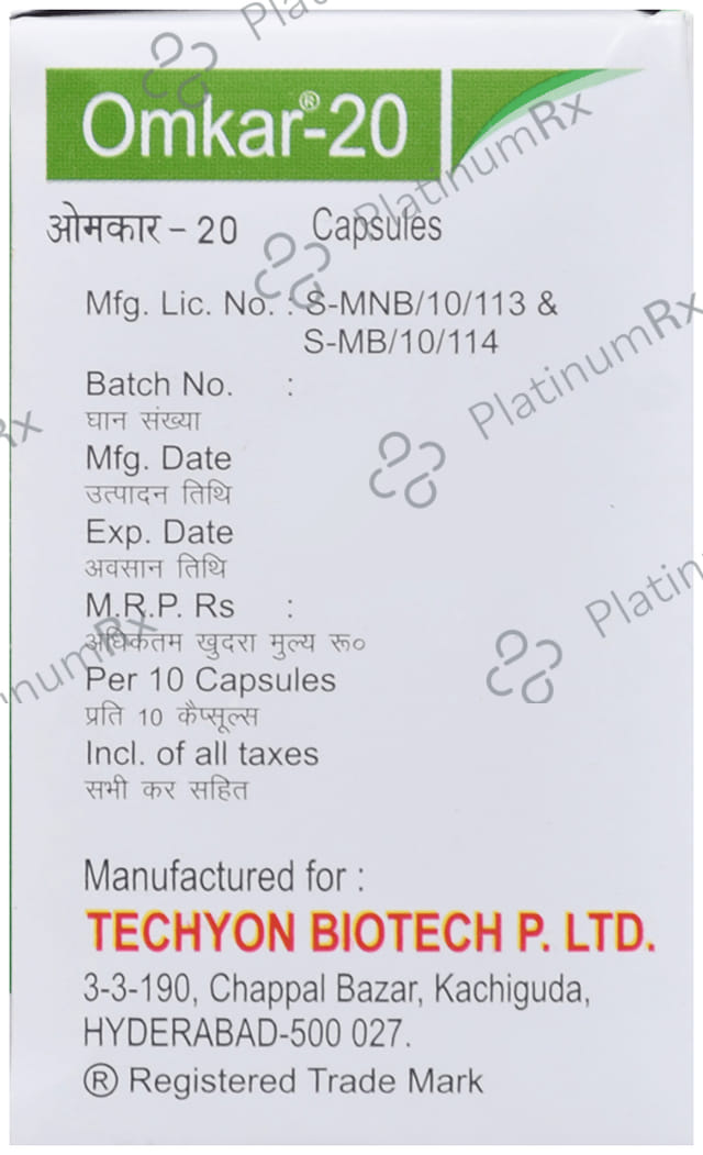 Omkar 20mg Capsule