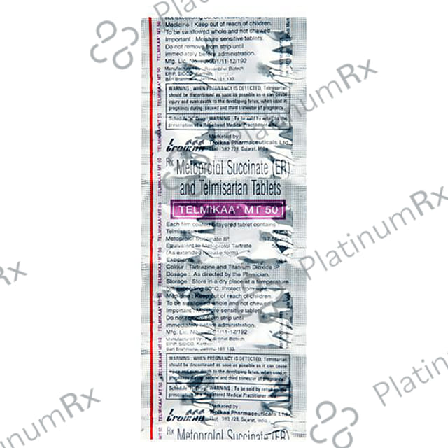 Telmikaa MT 50mg Tablet 10s
