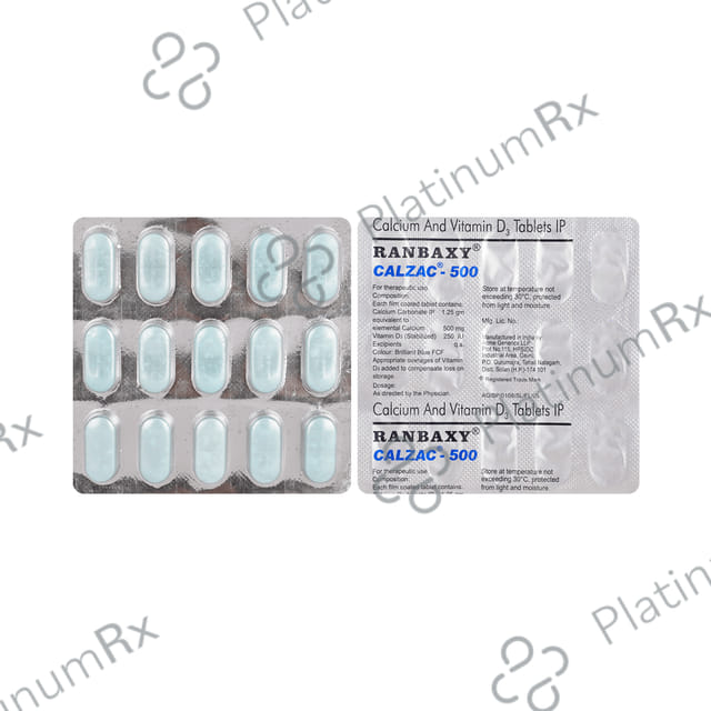 Calzac 500mg/250IU Tablet 15s