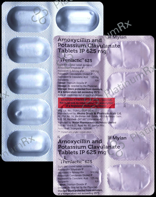 Penlactic 500mg/125mg Tablet