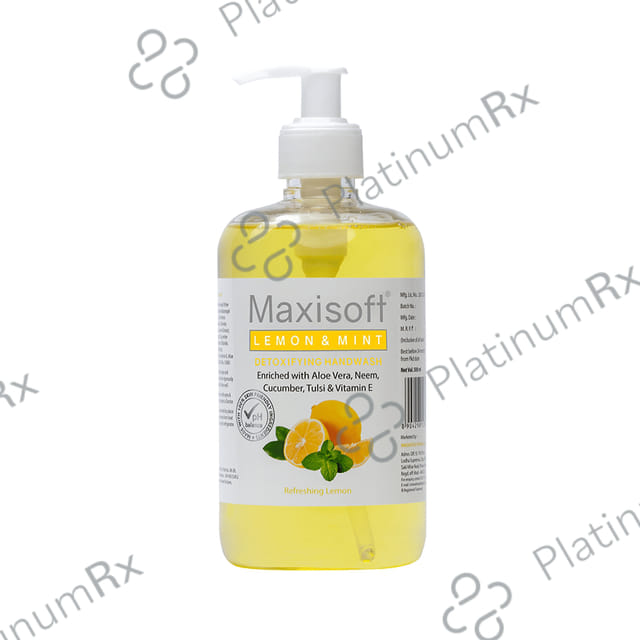 Maxisoft Lemon & Mint Detoxifying Hand Wash (500ml Each) 1 Bottle