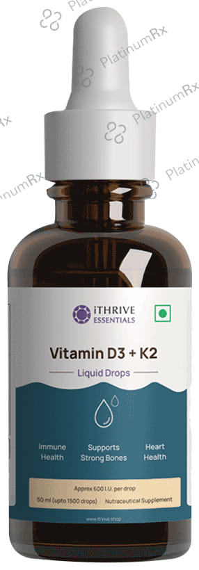 iThrive Essentials Vitamin D3+K2 Liquid Oral Drops