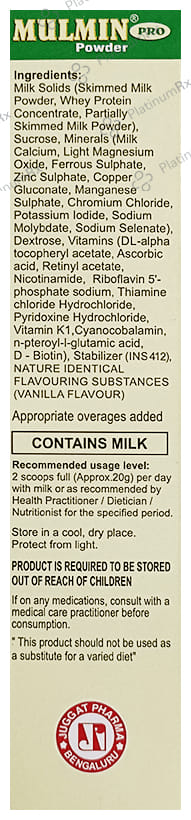 Mulmin Pro Vanilla Powder 200gm