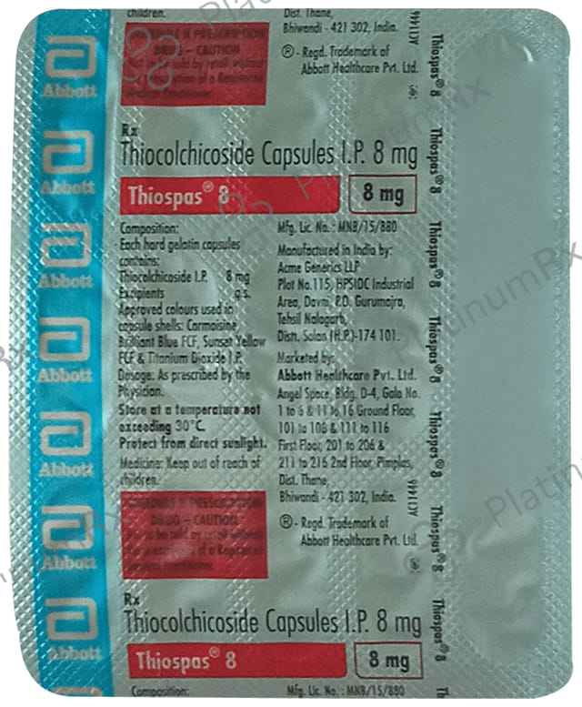 Thiospas 8 Capsule 15 Capsule