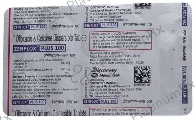 Zenflox Plus 100/100mg Tablet 10s