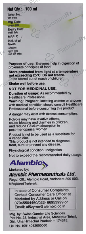 AL5Zyme Digestive Liquid 100ml