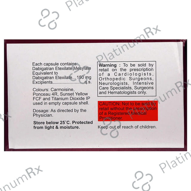 Dabiclot 150mg Capsule 10s