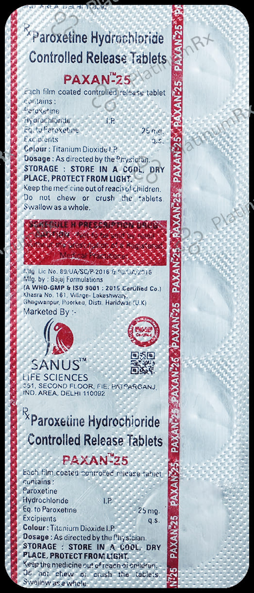 Paxan 25 Tablet PR