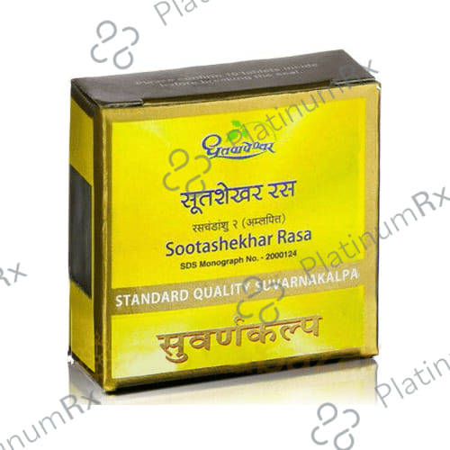 Dhootapapeshwar Sootashekhar Rasa Standard Quality Suvarnakalpa Tablet 10 tablets