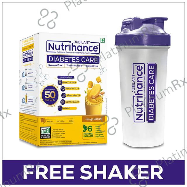 Jubilant Nutrihance Diabetes Care Sachet Gluten Free Flavour Mango Badam 35gm