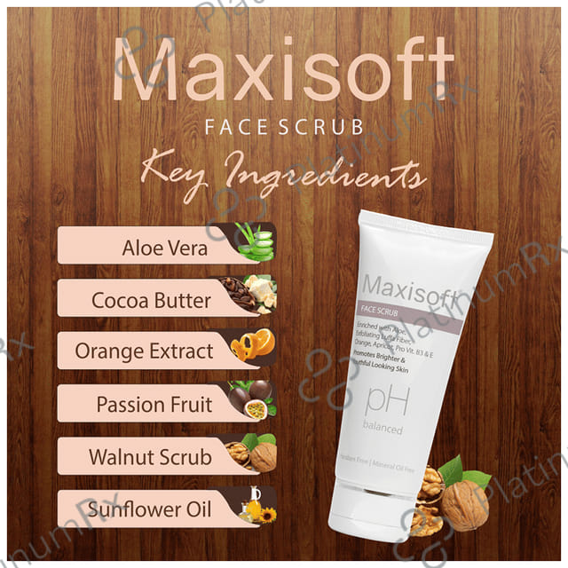 Maxisoft Face Scrub (100gm Each) 4 Tubes