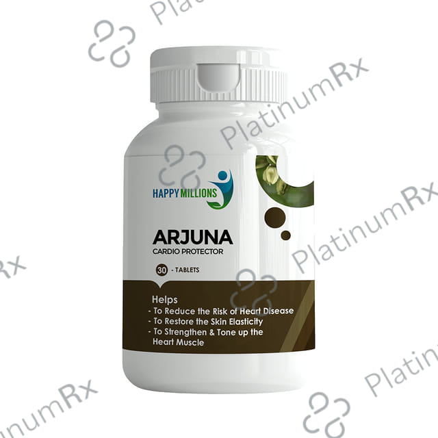 Happy Millions Arjuna Tablet - Cardio Protector & Healthy Heart - 30 tablets