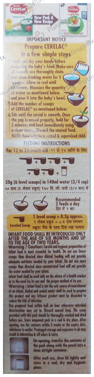 Nestle Cerelac Baby Cereal with Iron, Vitamins & Minerals - From 12 to 24 Months - Multigrain Dal Veg