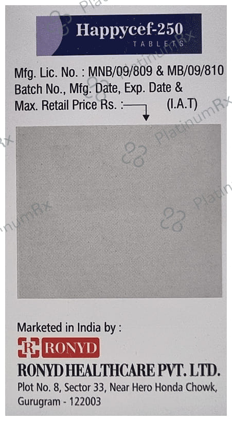 Happycef 250mg Tablet 10s