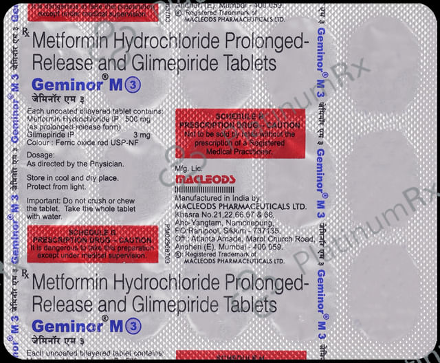 Geminor M 3/500mg Tablet 15s