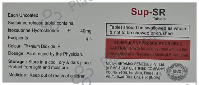 Sup SR 40mg Tablet 10s