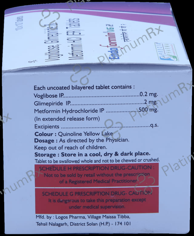 Endoformin VG 2/500/0.2mg Tablet ER 10s