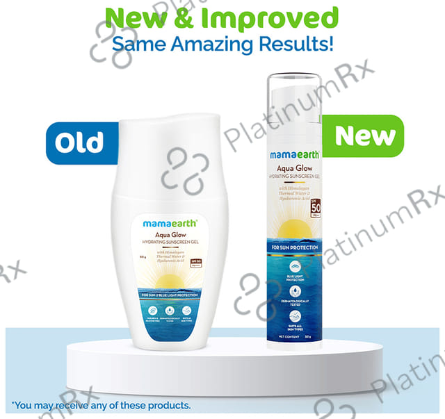 Mamaearth Aqua Glow Hydrating Sunscreen SPF 50 PA++++ Gel 50gm