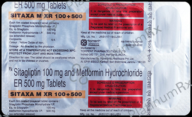 Sitaxa M XR 100/500mg Tablet ER 10s