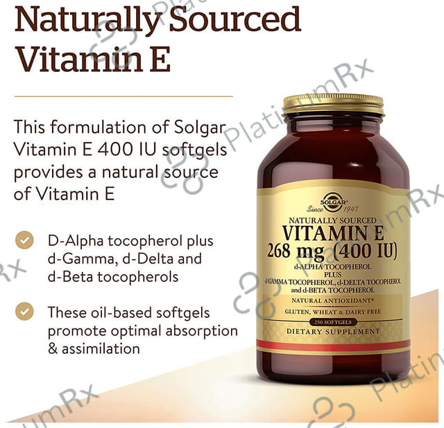 Solgar Naturally Sourced Vitamin E 268mg 400IU Softgel 250s