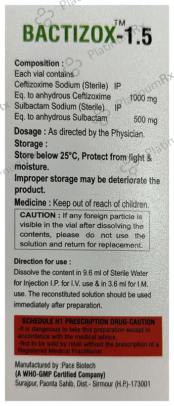 Bactizox 1.5 Injection